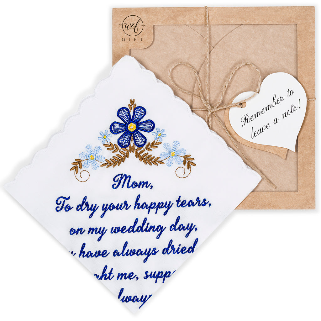 The Original “Happy Tears” Mom (Blue) Wedding Handkerchief