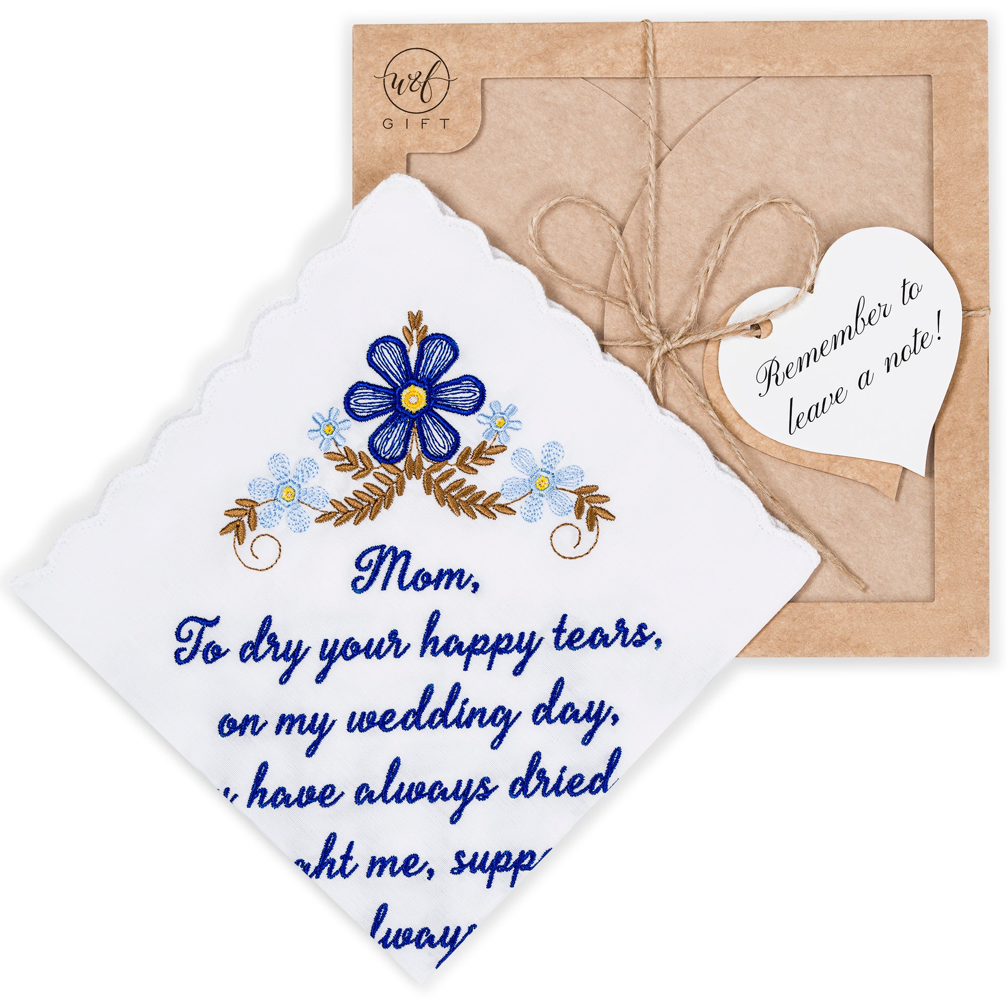 The Original “Happy Tears” Mom (Blue) Wedding Handkerchief