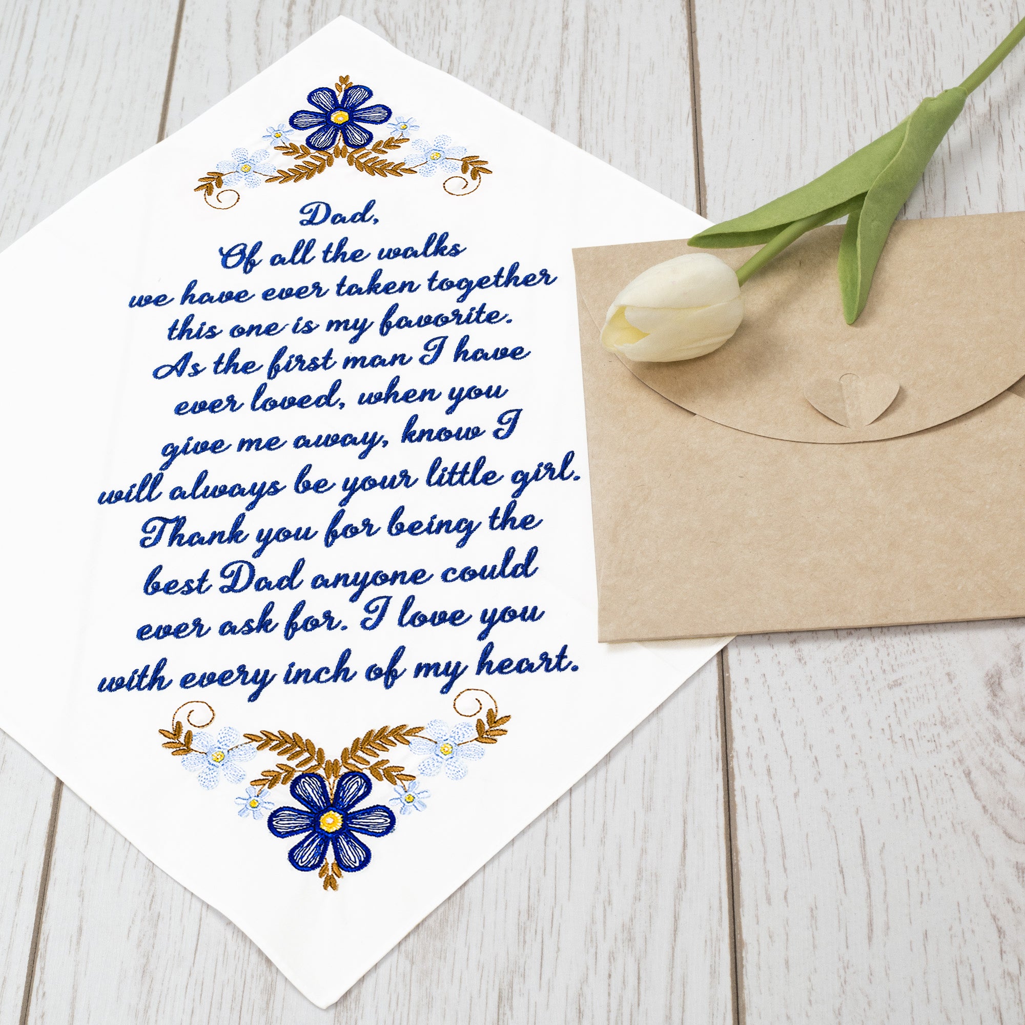 The Original “Happy Tears” Dad Wedding Handkerchief