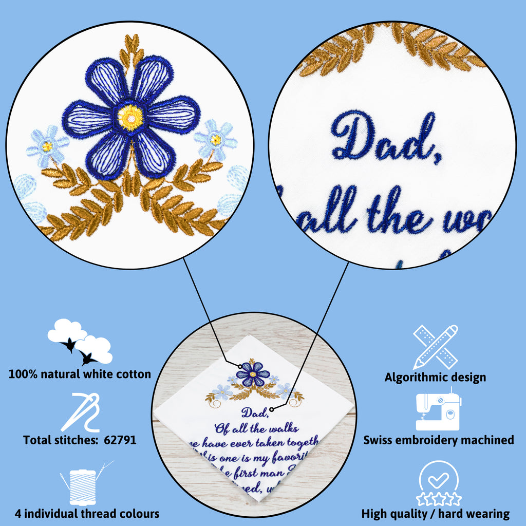 The Original “Happy Tears” Dad Wedding Handkerchief
