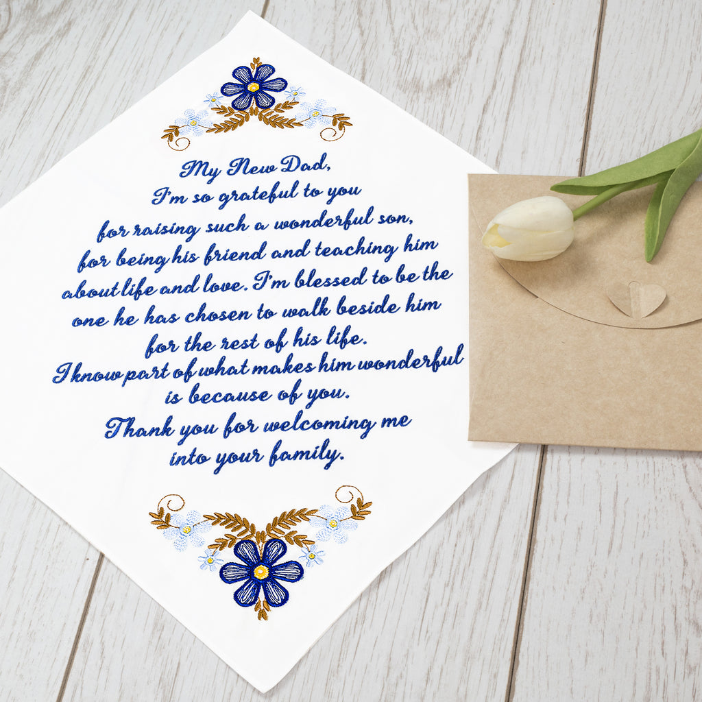 The Original “Happy Tears” New Dad Wedding Handkerchief
