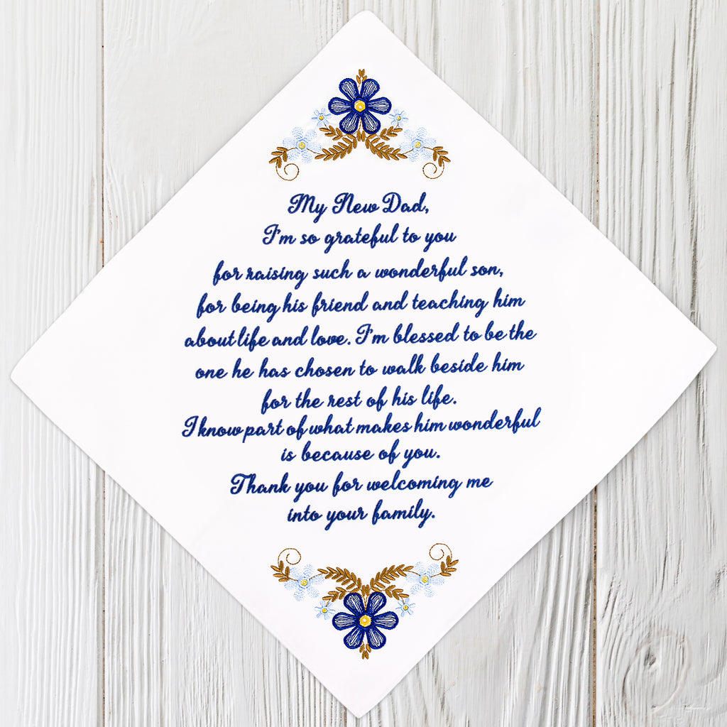The Original “Happy Tears” New Dad Wedding Handkerchief