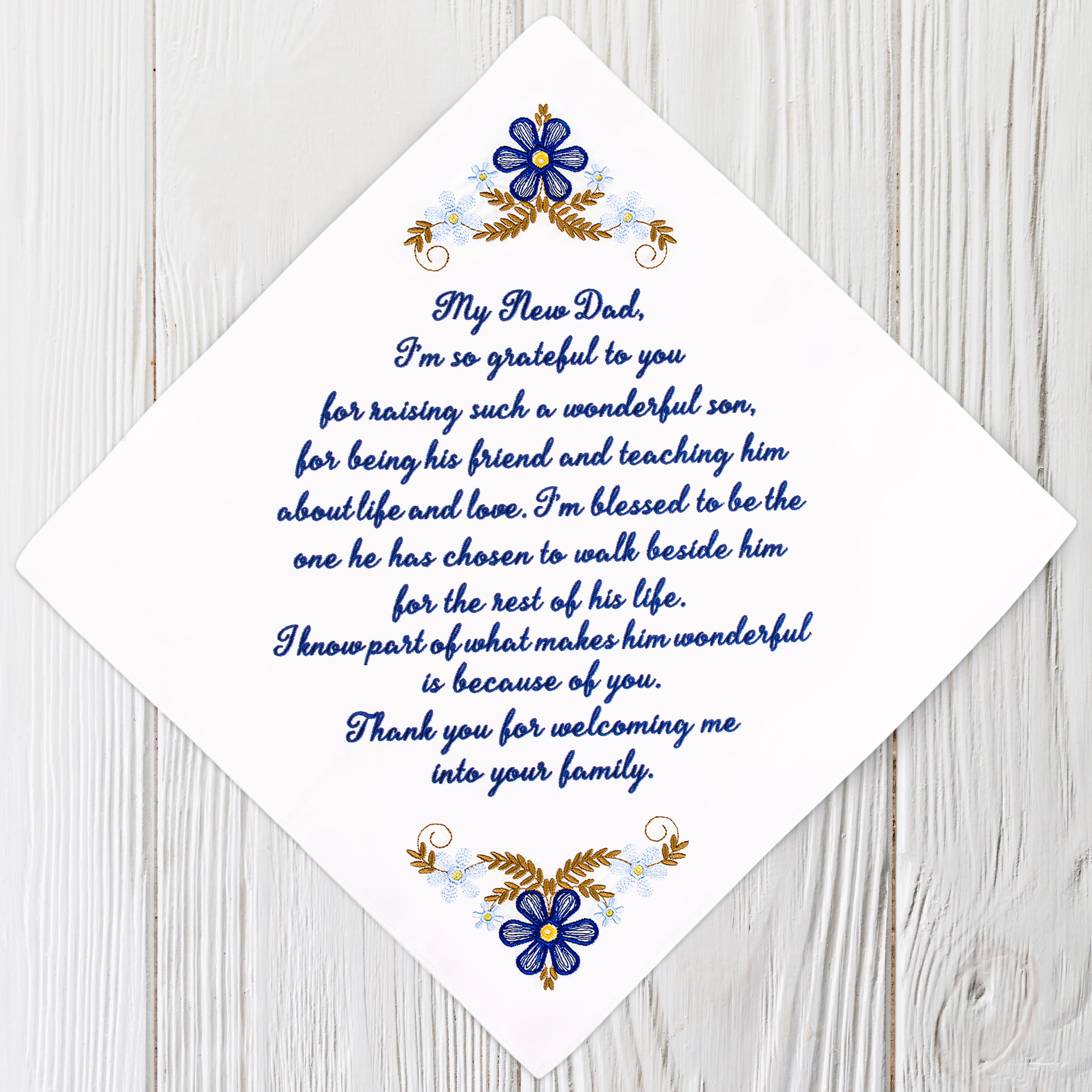 The Original “Happy Tears” New Dad Wedding Handkerchief