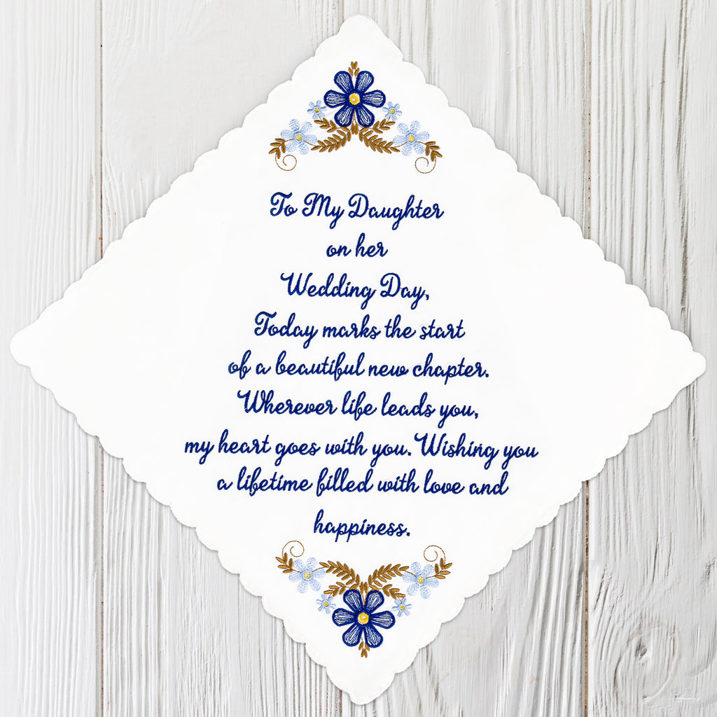 The Original “Happy Tears” To My Daughter Wedding Handkerchief