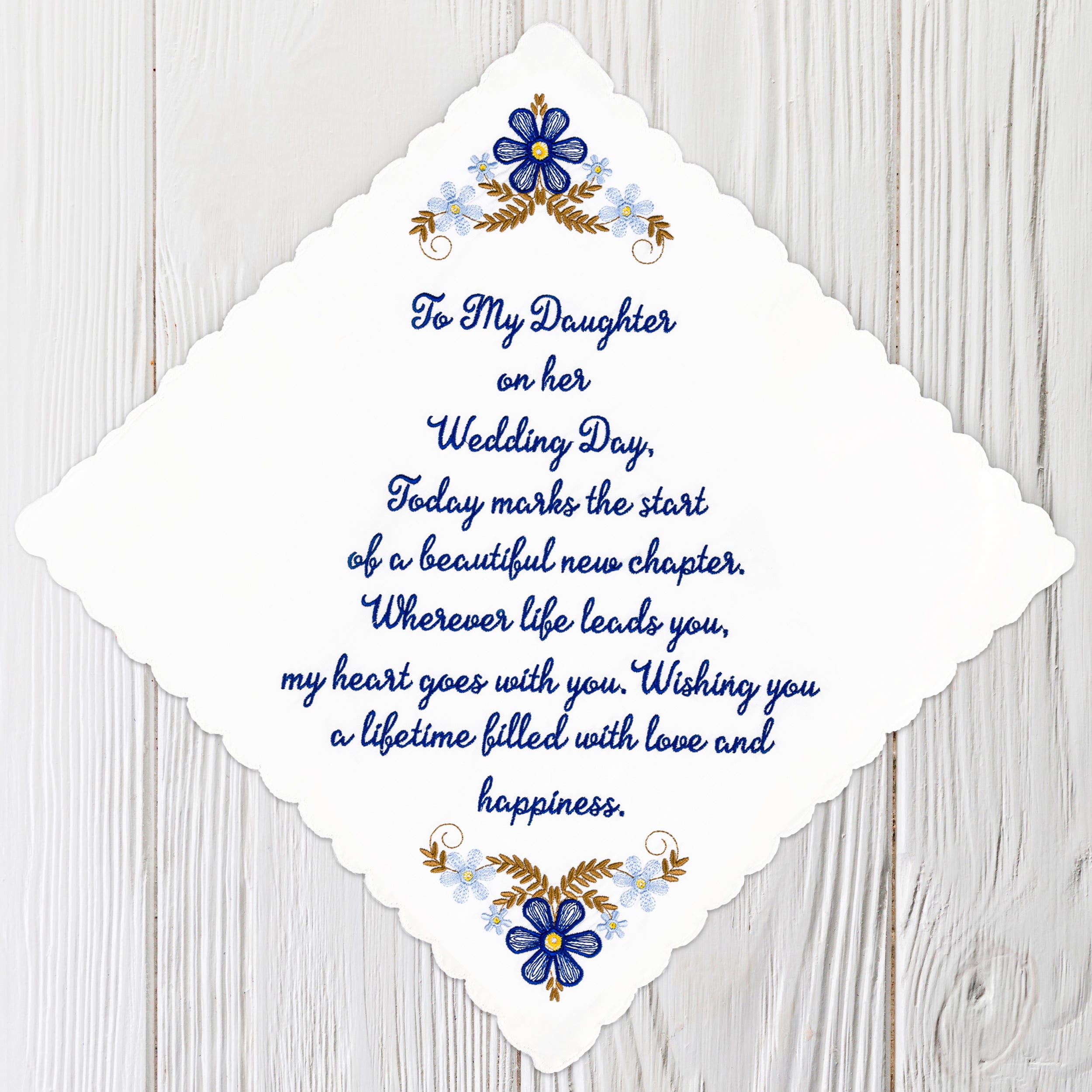 The Original “Happy Tears” To My Daughter Wedding Handkerchief