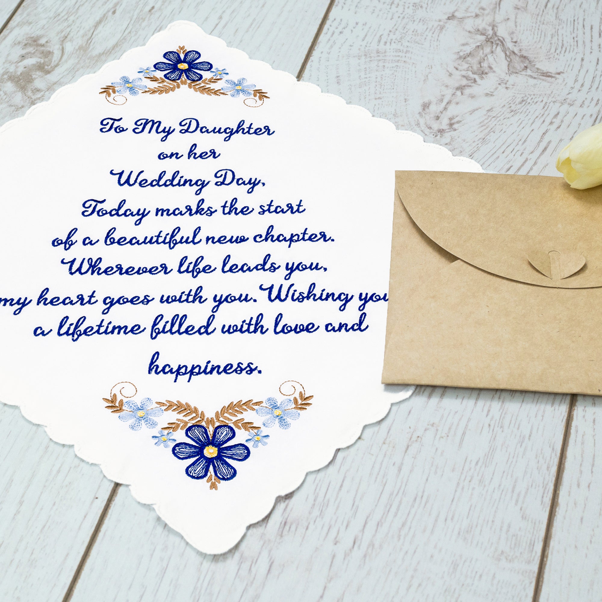 The Original “Happy Tears” To My Daughter Wedding Handkerchief