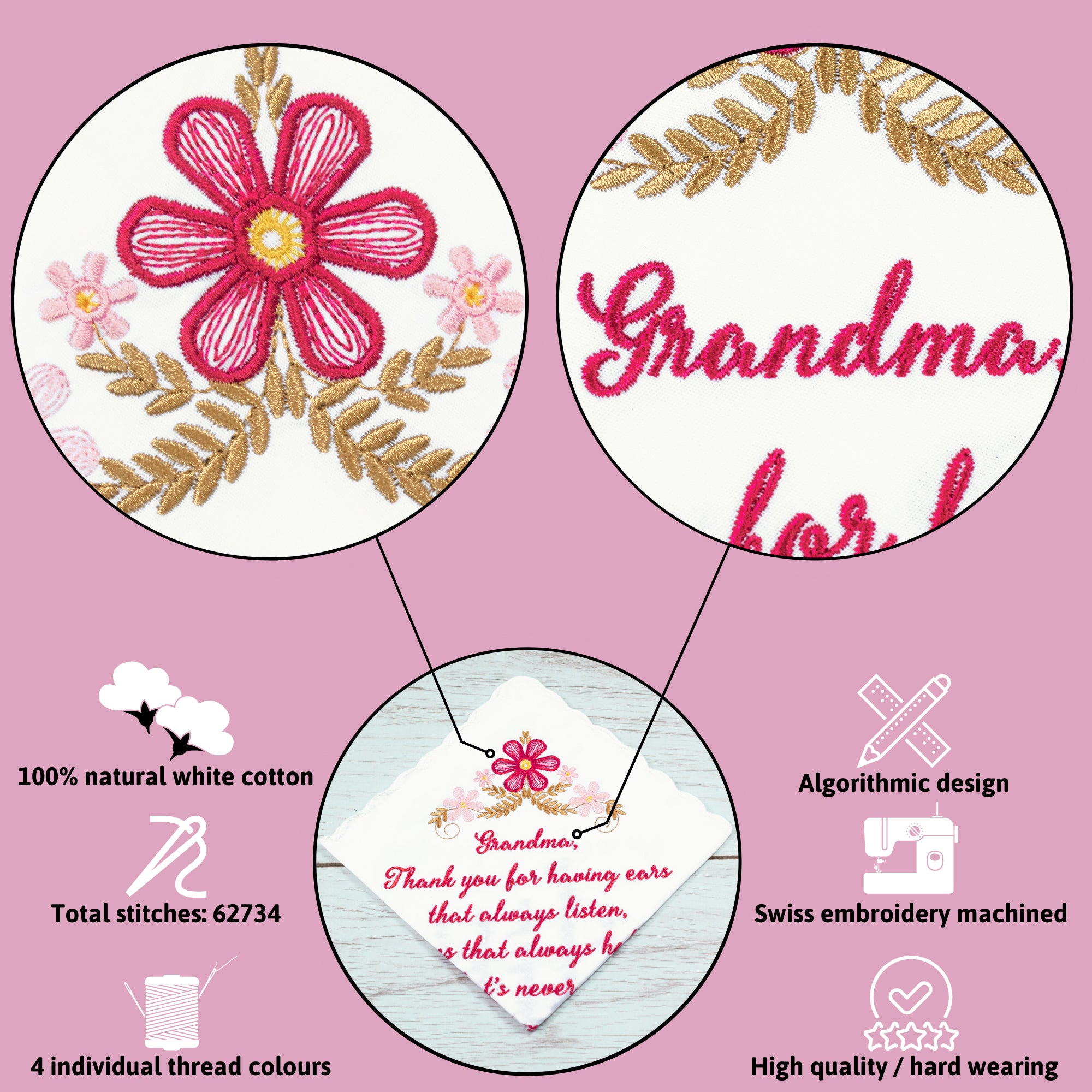 The Original “Happy Tears” Grandma Wedding Handkerchief