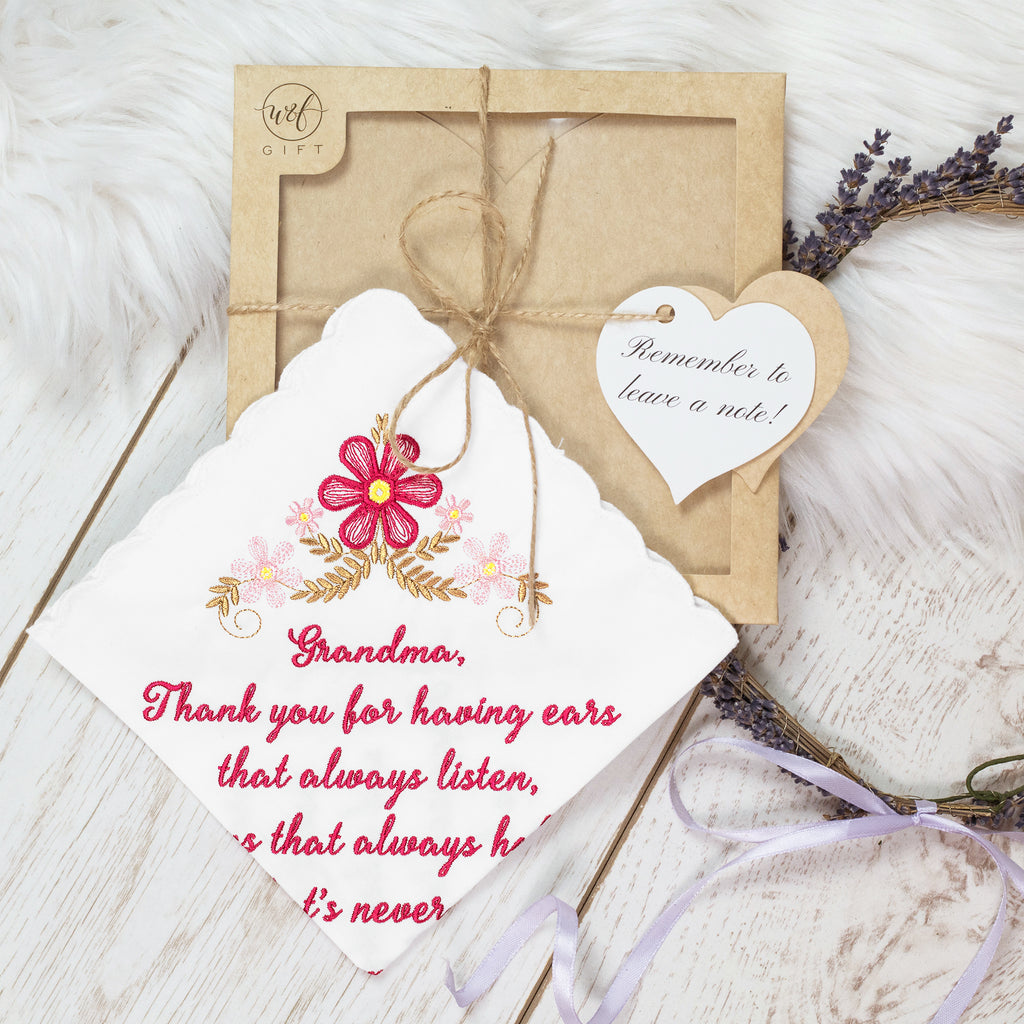 The Original “Happy Tears” Grandma Wedding Handkerchief