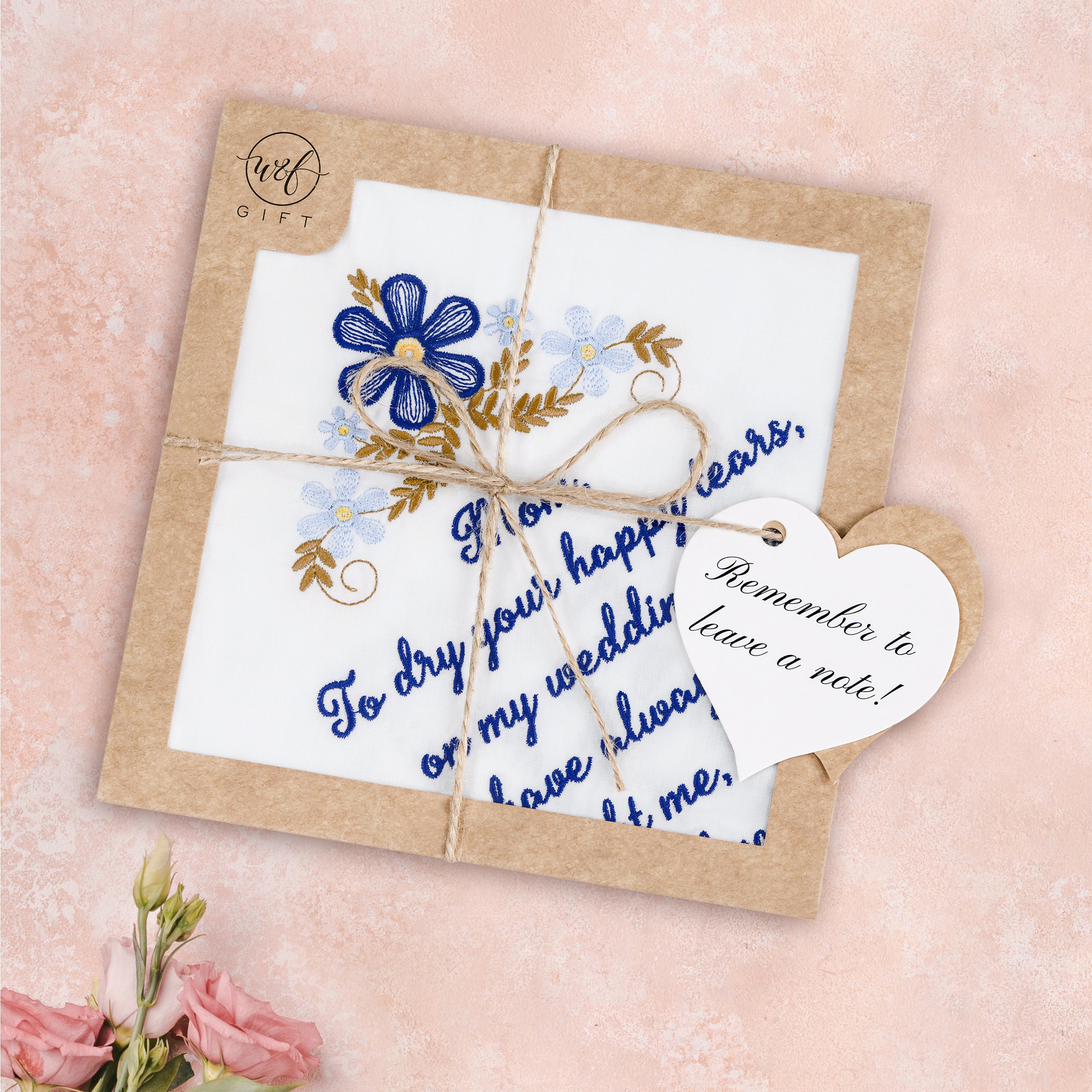 The Original “Happy Tears” Mom (Blue) Wedding Handkerchief