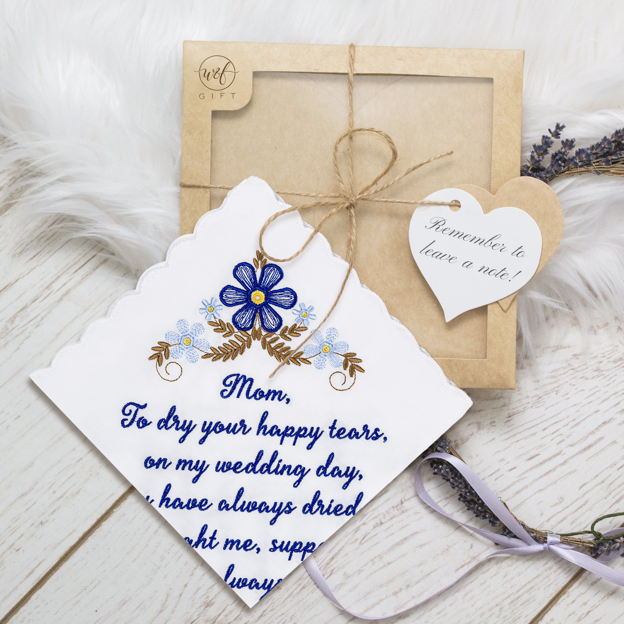 The Original “Happy Tears” Mom (Blue) Wedding Handkerchief