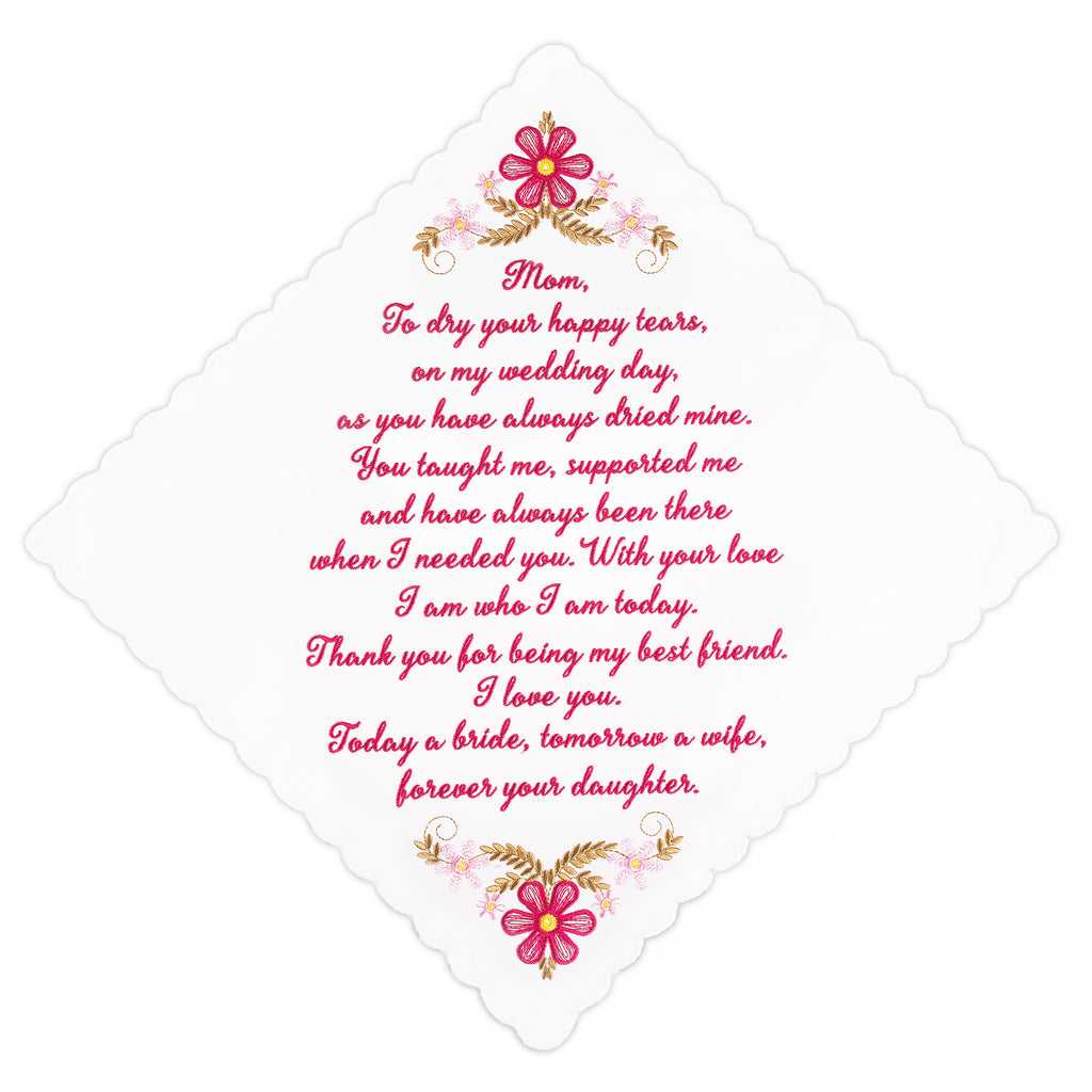 The Original “Happy Tears” Mom Wedding Handkerchief