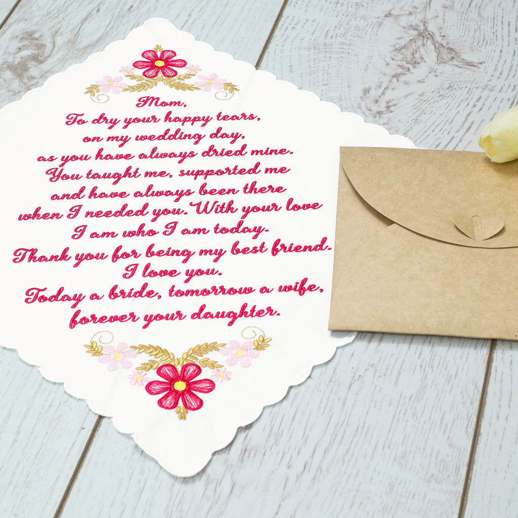 The Original “Happy Tears” Mom Wedding Handkerchief
