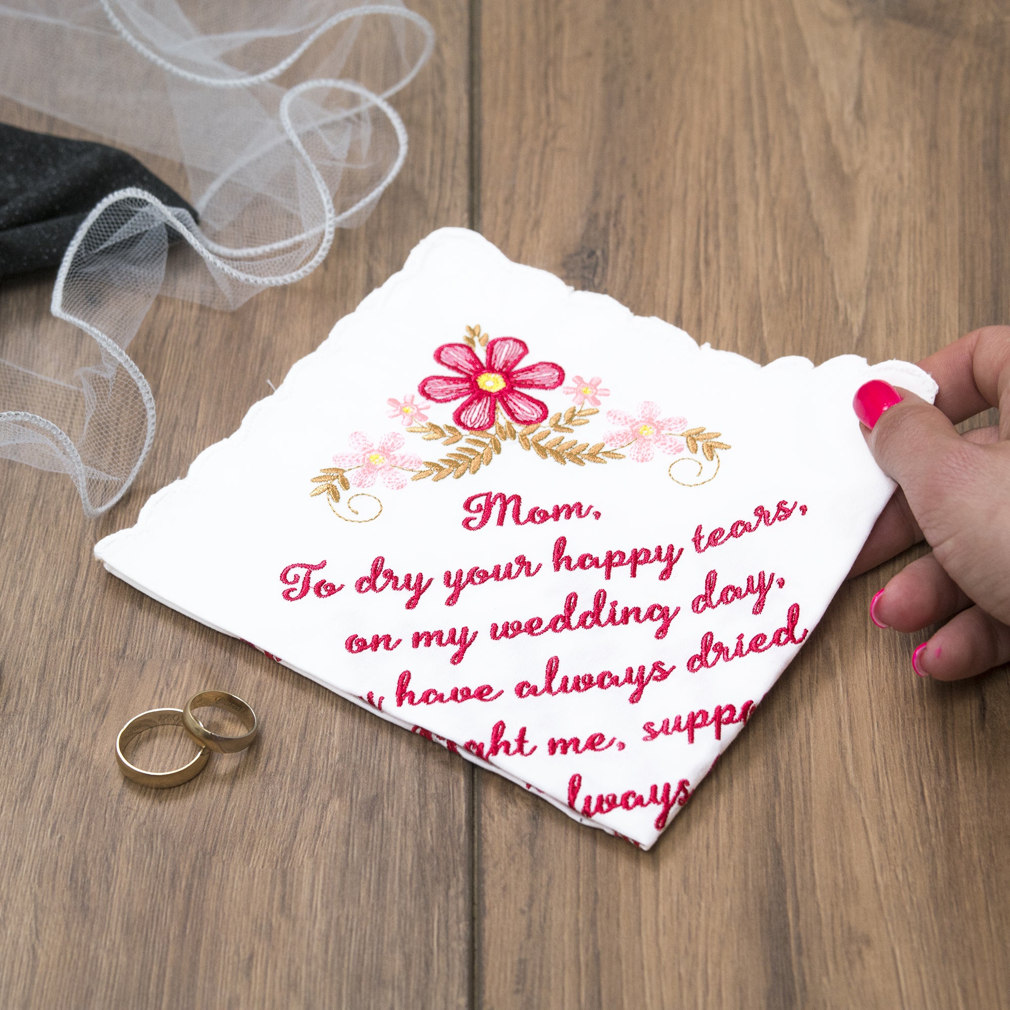 The Original “Happy Tears” Mom Wedding Handkerchief