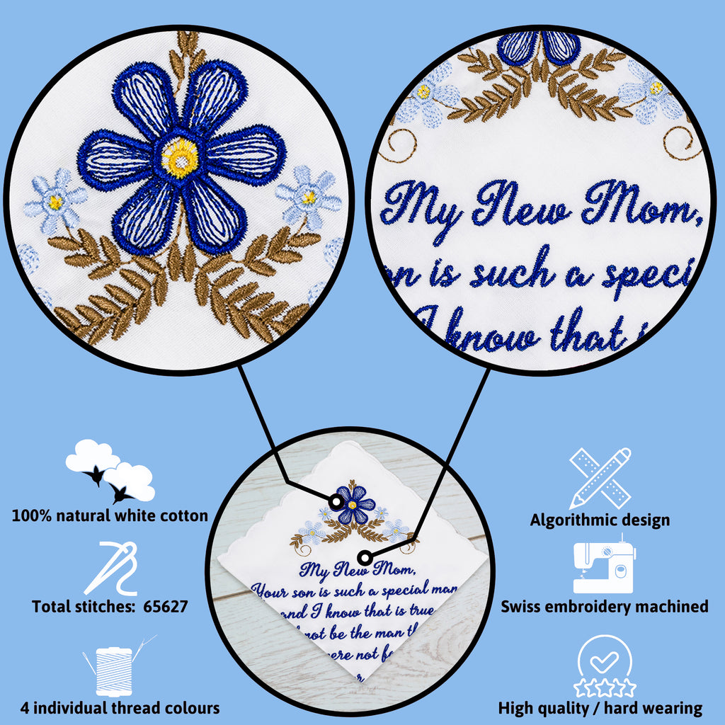 The Original “Happy Tears” New Mom (Blue) Wedding Handkerchief