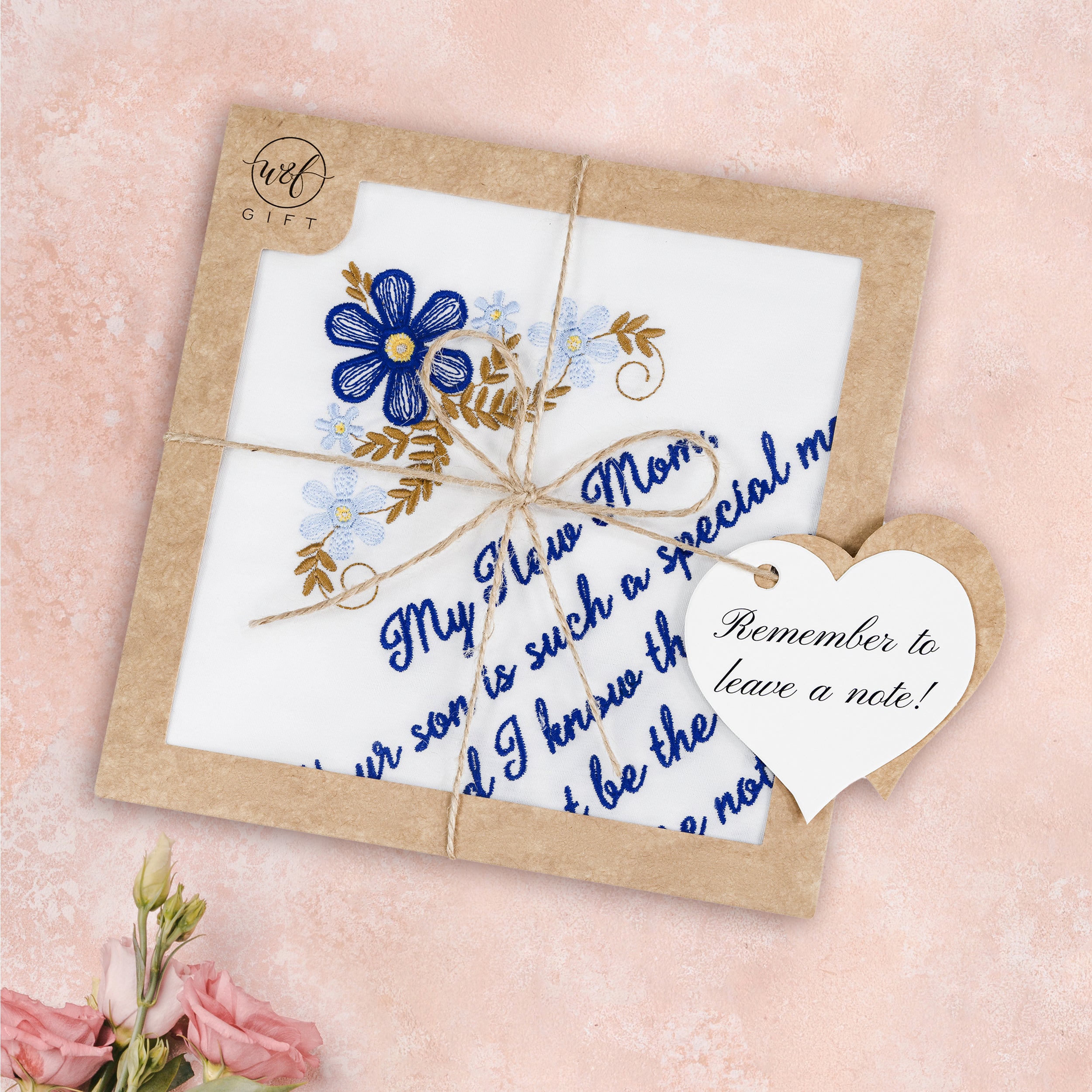 The Original “Happy Tears” New Mom (Blue) Wedding Handkerchief